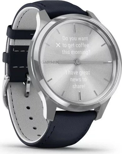 Garmin vivomove Luxe Aktivitäts-Tracker navy/silver