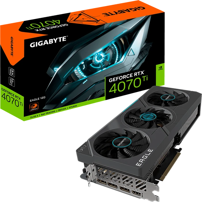 GIGABYTE GeForce RTX 4070 Ti Eagle 12G (Rev. 1.0), 12GB GDDR6X, HDMI, 3x DP