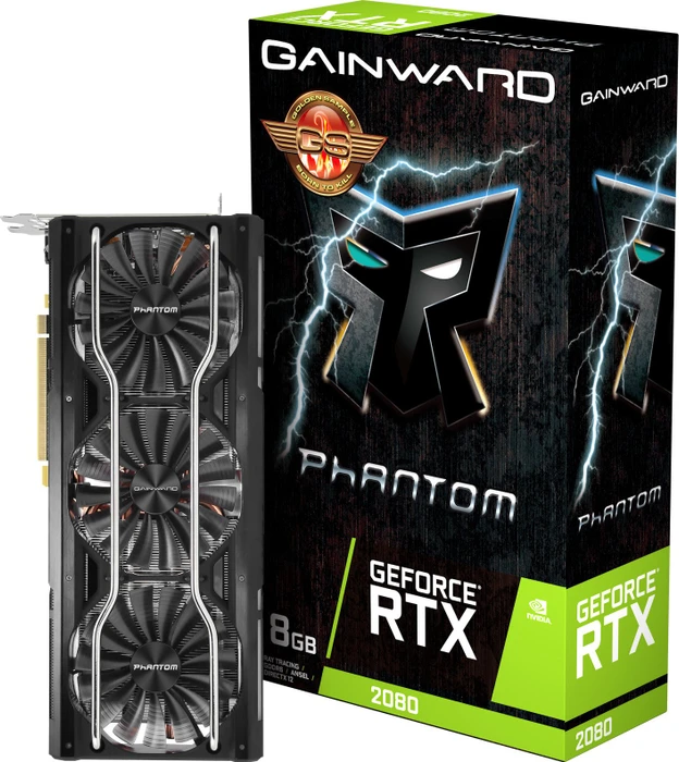 Gainward GeForce RTX 2080 Phantom GS, 8GB GDDR6, HDMI, USB-C, 3x DP