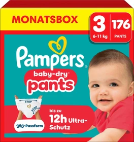 Pampers Baby-Dry pants Gr.3 Einwegwindel, 6-11kg, 176 Stück