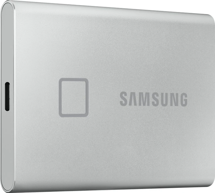 Samsung Portable SSD T7 Touch, Metallic Silver, 2TB, USB-C 3.1