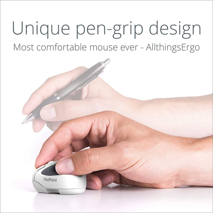 Swiftpoint PadPoint Premium Wireless iPad Mouse weiß/grau, USB/Bluetooth