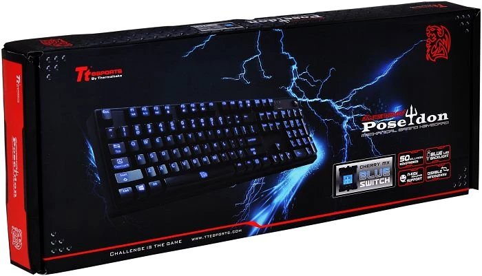 Tt esports Poseidon Illuminated Gaming Keyboard, USB, DE