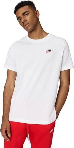 Nike Sportswear Club Funktionsshirt kurzarm white/black/university red (Herren)