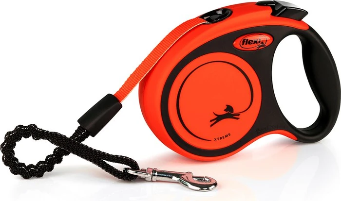 flexi Xtreme Gurt Rollleine, XS, 3m, schwarz/orange