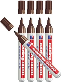 edding 3000 Permanentmarker dunkelbraun, 5er-Pack