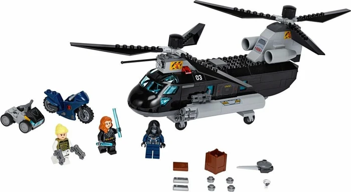 LEGO Marvel Super Heroes Spielset - Black Widows Hubschrauber-Verfolgungsjagd
