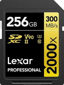 Lexar Professional 2000x Gold Series R300/W260 256GB, UHS-II U3, Class 10