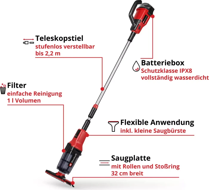 Einhell GE-PV 18/42 Li T-Solo Poolsauger