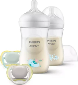 Philips Avent SCD837/11 Natural Response Unterwasser Trinkflaschen-Set, 4-tlg.