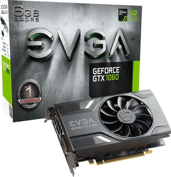 EVGA GeForce GTX 1060 Gaming, 6GB GDDR5, DVI, HDMI, 3x DP