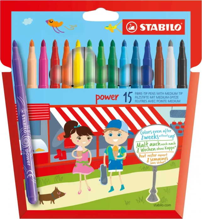 STABILO Power sortiert, 15er-Set, Etui