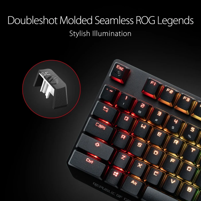ASUS ROG Keycap Set, Kunststoff (PBT), schwarz, 125 Tasten (105+20)