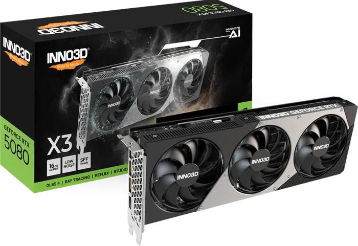 INNO3D GeForce RTX 5080 X3, 16GB GDDR7, HDMI, 3x DP