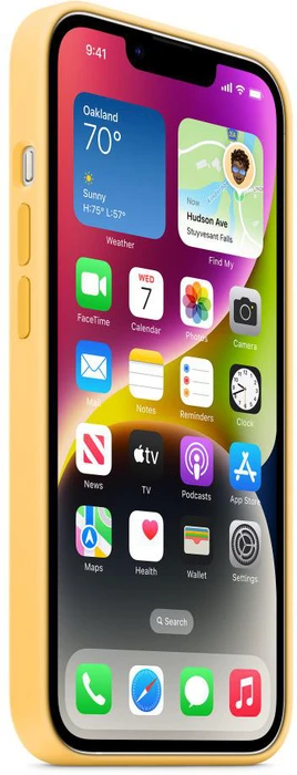 Apple Silikon Case mit MagSafe für iPhone 14 Sonnenlicht