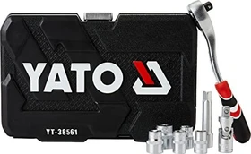Yato YT-38561 Steckschlüsselsatz inkl. Werkzeugbox, 22-tlg.