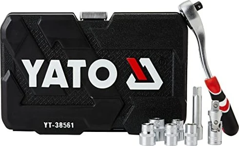 Yato YT-38561 Steckschlüsselsatz inkl. Werkzeugbox, 22-tlg.
