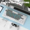 Ajazz AK820, White & Grey, LEDs weiß, hot-swap, AS YELLOW, USB, US Vorschaubild