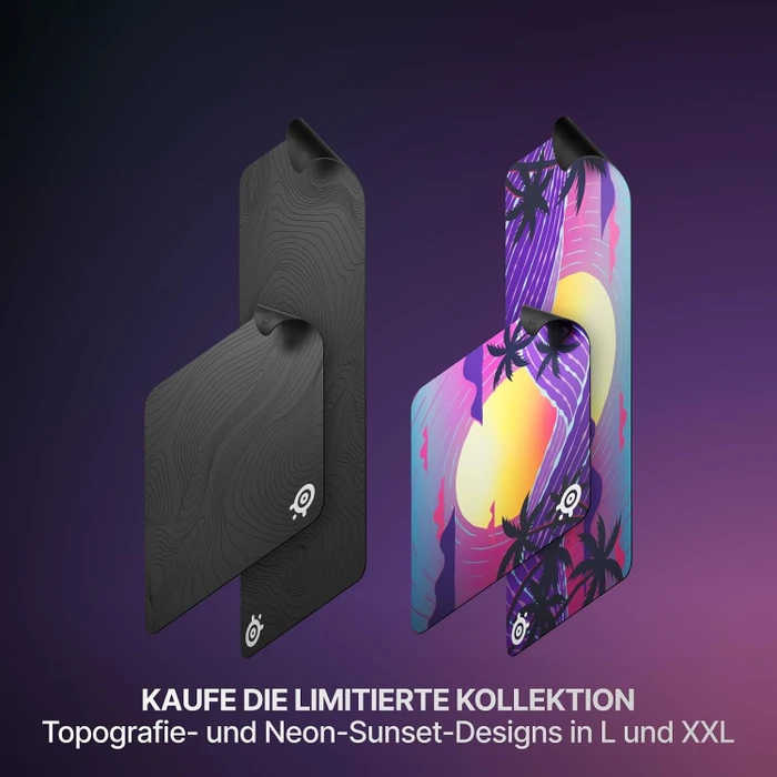 SteelSeries QcK Large Neon Sunset Limited Edition, 450x400mm, Motiv mehrfarbig