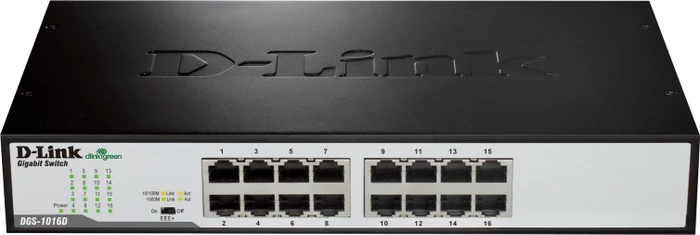D-Link DGS-1000 Desktop Gigabit Switch, 16x RJ-45