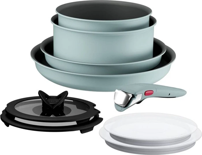 Tefal L80290 Halo Colors Kochgeschirr-Set, 9-tlg.