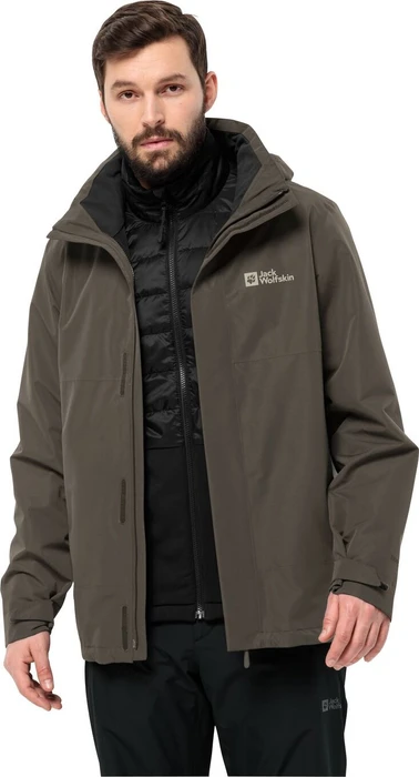 Jack Wolfskin Luntal 3in1 Funktionsjacke cold coffee (Herren)