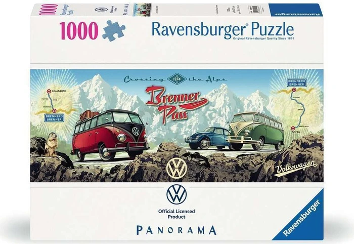 Ravensburger Puzzle Mit dem VW Bulli über den Brenner
