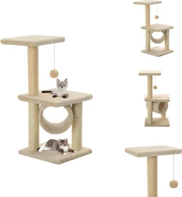 vidaXL Katzen-Kratzbaum Sisal, 65cm, beige