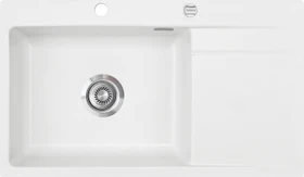 systemceram Stema 86 SL F Einbau Becken links mit Ablauffernbedienung polar