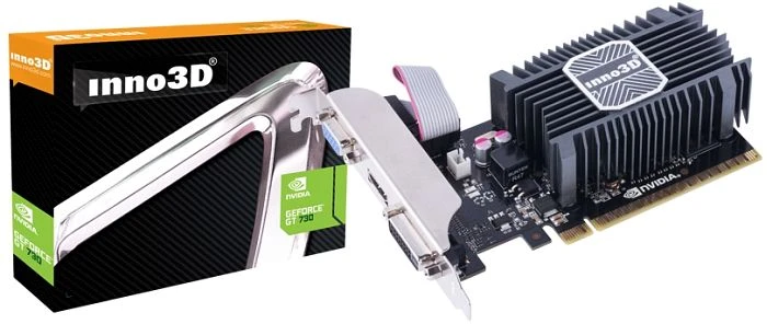 INNO3D GeForce GT 730 passiv, 2GB DDR3, VGA, DVI, HDMI