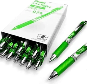 Pentel EnerGel XM BL77 Gelroller hellgrün/silber, 12er-Pack