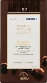 Korres Argan Oil Permanent Hair Colorant Haarfarbe 5.3 hellbraun gold