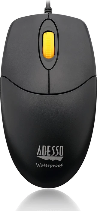 Adesso iMouse W3 Antimicrobial Waterproof Mouse with Magnetic Scroll Wheel schwarz, USB