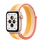 Apple Watch SE (GPS + Cellular) 40mm gold mit Sport Loop indischgelb/weiß Vorschaubild