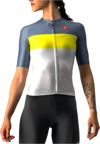 Castelli Aero Pro Trikot kurzarm silver gray/sulphur light steel (Damen)