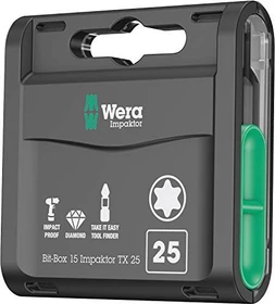 Wera 867/1 IMP DC Impaktor Torx Bit 1/4", T25x25mm, 15 Stück