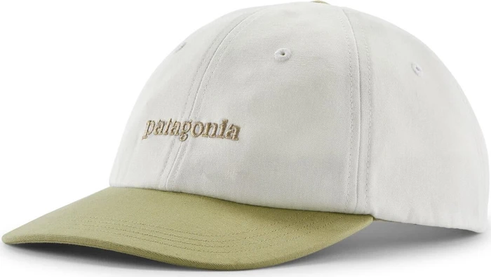 Patagonia Fitz Roy Icon Trad Kappe text logo: birch white/gum