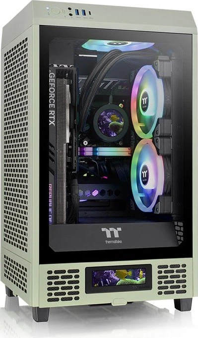 Thermaltake The Tower 200 Matcha Green, grün, Glasfenster, Mini-ITX