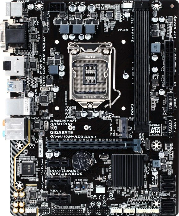 GIGABYTE GA-H110M-HD3 DDR3 (Intel 1151)