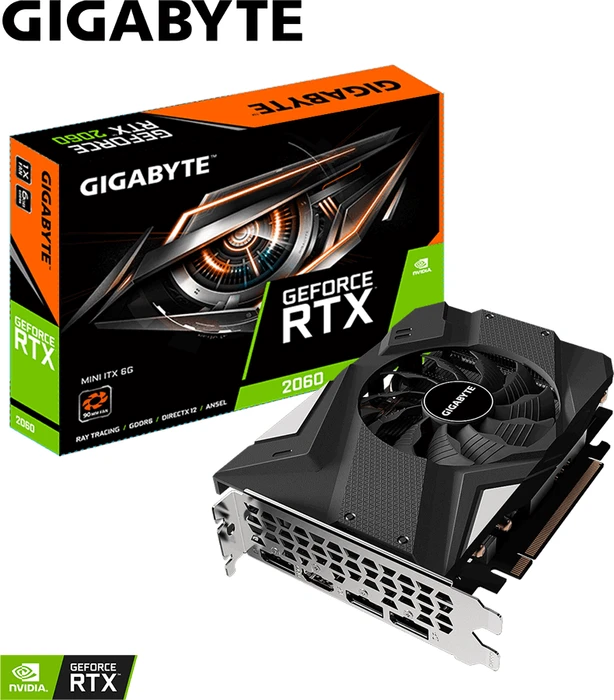 GIGABYTE GeForce RTX 2060 Mini ITX 6G, 6GB GDDR6, HDMI, 3x DP