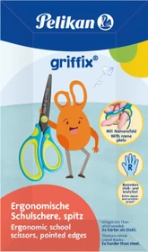 Pelikan griffix Schulschere Onlineverpackung, Universalschere, Rechtshänder, 150mm, Neon Fresh Blue