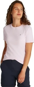 Tommy Hilfiger Roundneck Slim Fit T-Shirt kurzarm light pink (Damen)