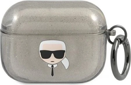 Karl Lagerfeld AirPods Pro Case Glitter schwarz