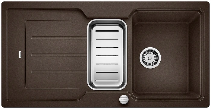 Blanco Classic Neo 6 S Einbau Becken reversibel mit Ablauffernbedienung cafe