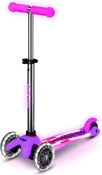 Micro Mini Micro Deluxe Glow LED Plus Kickboard frosty pink