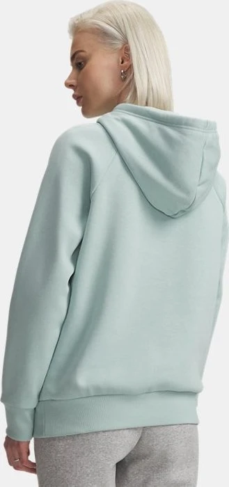 Under Armour Rival+ Fleece Hoodie enamel blue/white (Damen)