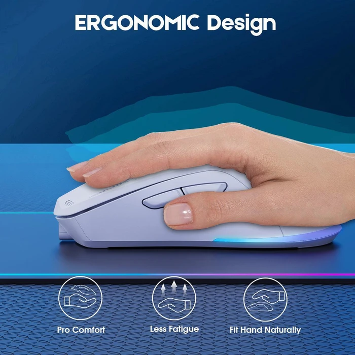 Onikuma CW917 Wireless Gaming Mouse weiß, USB