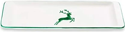 Gmundner Keramik Grüner Hirsch Stollenplatte 42x16cm