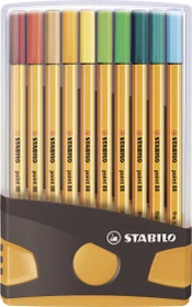 STABILO point 88 Color Parade schwarz/orange sortiert, 20er-Set, Kunststoffetui