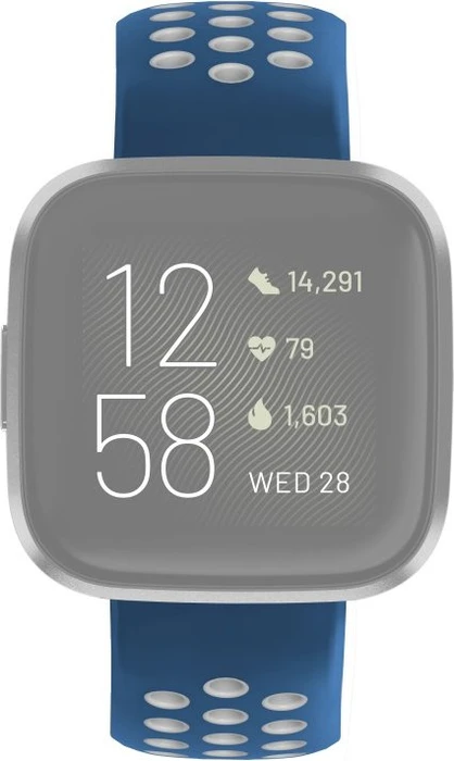 Hama Ersatzarmband Sport für Fitbit Versa 2 blau/grau